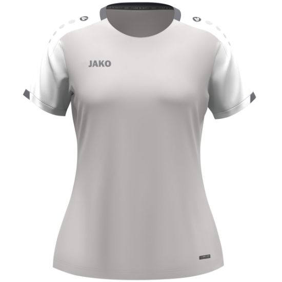 Afbeeldingen van T-Shirt Dynamic damesmaten lichtgrijs/wit/grijs