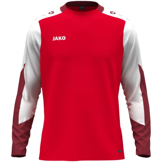 Afbeeldingen van Longsleeve Dynamic rood/wit/donkerrood